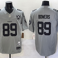 Men's Las Vegas Raiders Brock Bowers #89 Gray Game Player Jersey