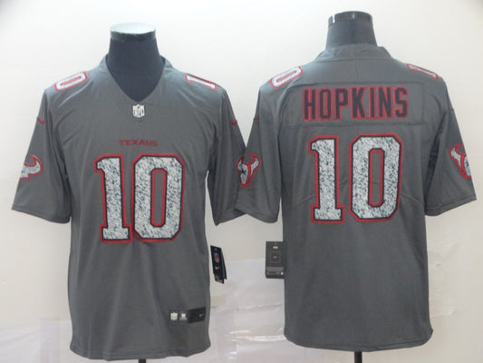 Men's Houston Texans DeAndre Hopkins #10 Gray Game Jersey1