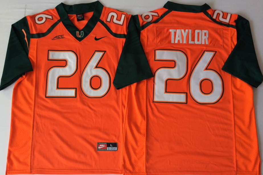 Sean Taylor Miami Hurricanes Orange Jersey