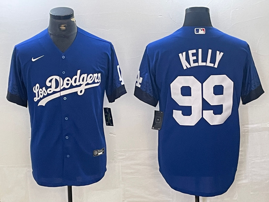 Men's Los Angeles Dodgers Joe Kelly #99 Blue Player Jersey1