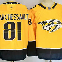 Jonathan Marchessault #81 Nashville Predators Yellow Game Jersey - JerseysFreak