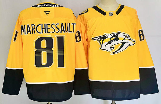 Men's Nashville Predators Jonathan Marchessault #81 Yellow Game Jersey1