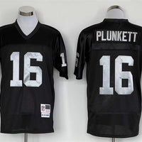 Men's Oakland Raiders Jim Plunkett Mitchell & Ness Black Legacy Replica Jersey1