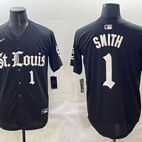 Men's St. Louis Cardinals Ozzie Smith #1 Black Replica Game Jersey