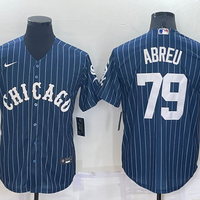 Men's Chicago White Sox Jose Abreu #79 Blue Replica Baseball Jersey1