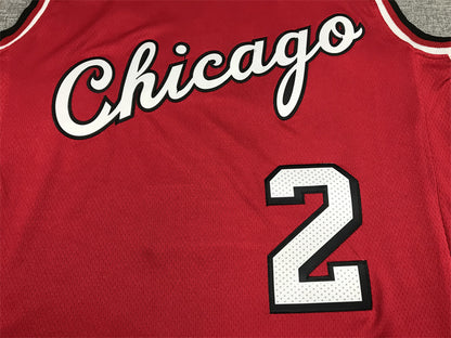 Men's Chicago Bulls Lonzo Ball #2 Red 2021/22 Swingman Jersey1