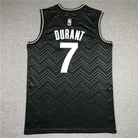 Men's Brooklyn Nets Kevin Durant #7 Black 2020/21 Swingman Player Jersey1