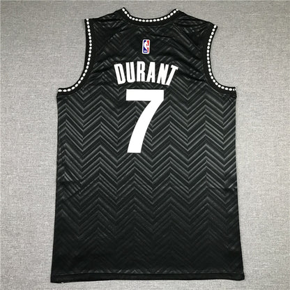 Men's Brooklyn Nets Kevin Durant #7 Black 2020/21 Swingman Player Jersey1