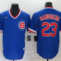 Men's Chicago Cubs Ryne Sandberg #23 Blue Alternate Game Jersey1
