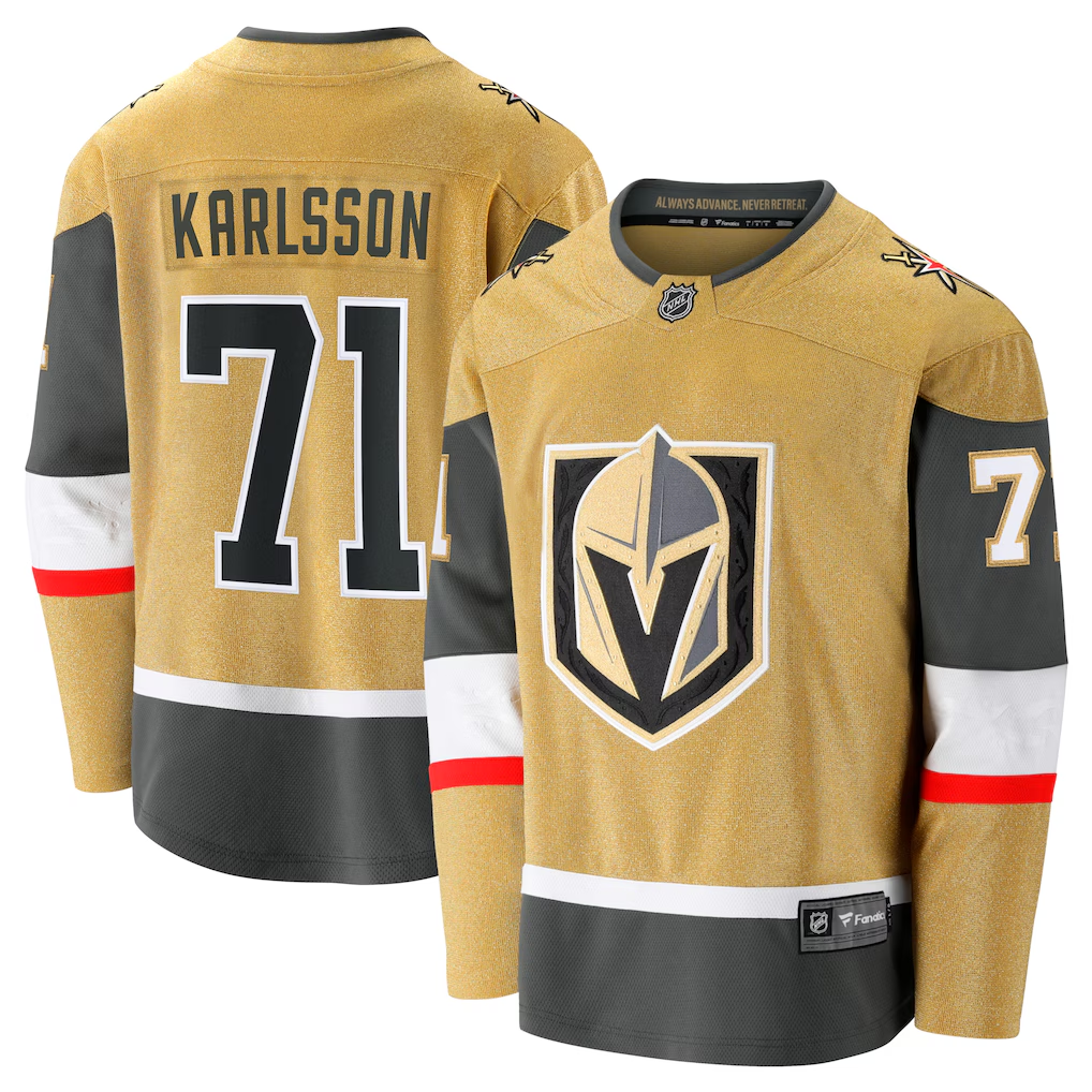 Men's Vegas Golden Knights William Karlsson #71 Fanatics Gold Home Breakaway Jersey