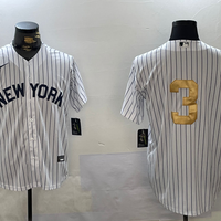 Men's New York Yankees Babe Ruth #3 White Player Jersey1