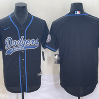 Men's Los Angeles Dodgers Black Blank Jersey1 Joint Edition