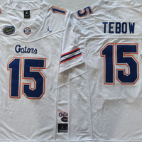 Men's Florida Gators Tim Tebow #15 White Player Game Jersey