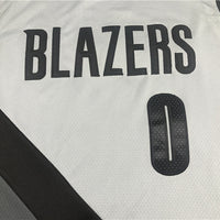 Men's Portland Trail Blazers Damian Lillard #0 NBA Gray Swingman Jersey1