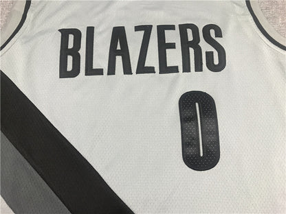 Men's Portland Trail Blazers Damian Lillard #0 NBA Gray Swingman Jersey1