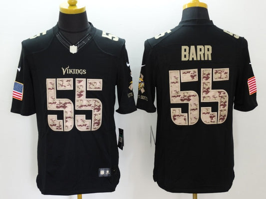Men's Minnesota Vikings Anthony Barr #55 Black Game Player Jersey1