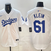 Men's Los Angeles Dodgers Rylan Klein #61 White Limited Player Jersey