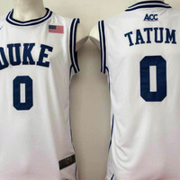 Men's Duke Blue Devils Jayson Tatum #0 White Player Game Jersey