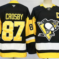 Men's Pittsburgh Penguins Sidney Crosby #87 Fanatics Black Home Breakaway Jersey