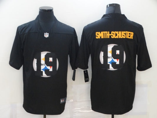 Men's Pittsburgh Steelers #19 JuJu Smith-Schuster Black Team Game Jersey1