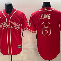 Men's Texas Rangers Josh Jung #6 Red 2026 City Connect Stadium Jersey