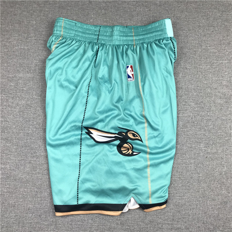 Men's Charlotte Hornets Teal Basketball Retro Shorts11