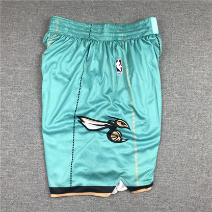 Men's Charlotte Hornets Teal Basketball Retro Shorts11