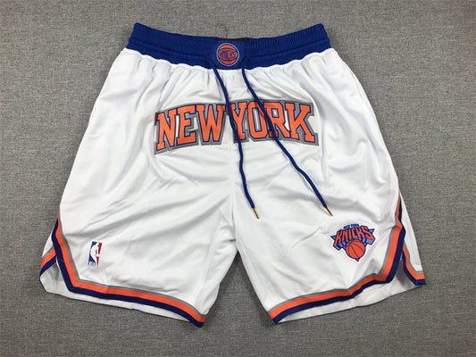 Men's New York Knicks White Association Edition Pocket Shorts1
