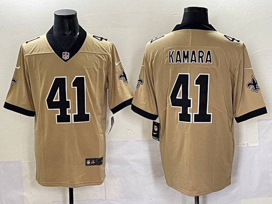 Men's New Orleans Saints Alvin Kamara #41 Gold Gameday Golds Alternate Game Player Jersey