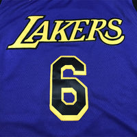 Men's Los Angeles Lakers LeBron James #6 Purple 2022/23 Swingman Jersey1 - Statement Edition