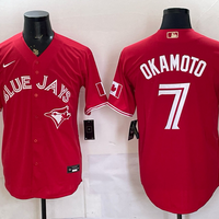 Men's Toronto Blue Jays Yutaro Okamoto #7 Red Canada Day Replica Jersey