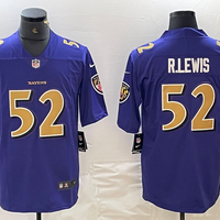 Ray Lewis #52 Baltimore Ravens Purple Game Jersey - JerseysFreak