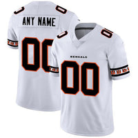 Custom1 Cincinnati Bengals White Team Logo Vapor Limited Jersey1 American Stitched Football Jerseys