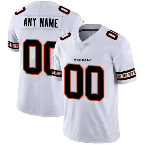 Custom1 Cincinnati Bengals White Team Logo Vapor Limited Jersey1 American Stitched Football Jerseys