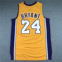 Men's Los Angeles Lakers Kobe Bryant #24 Yellow Swingman Player Jersey1