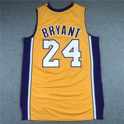 Men's Los Angeles Lakers Kobe Bryant #24 Yellow Swingman Player Jersey1