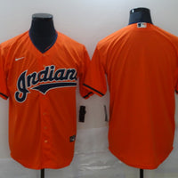 Men's Cleveland Guardians Orange Replica Blank Jersey1