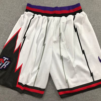 Men's Toronto Raptors White Basketball Shorts1