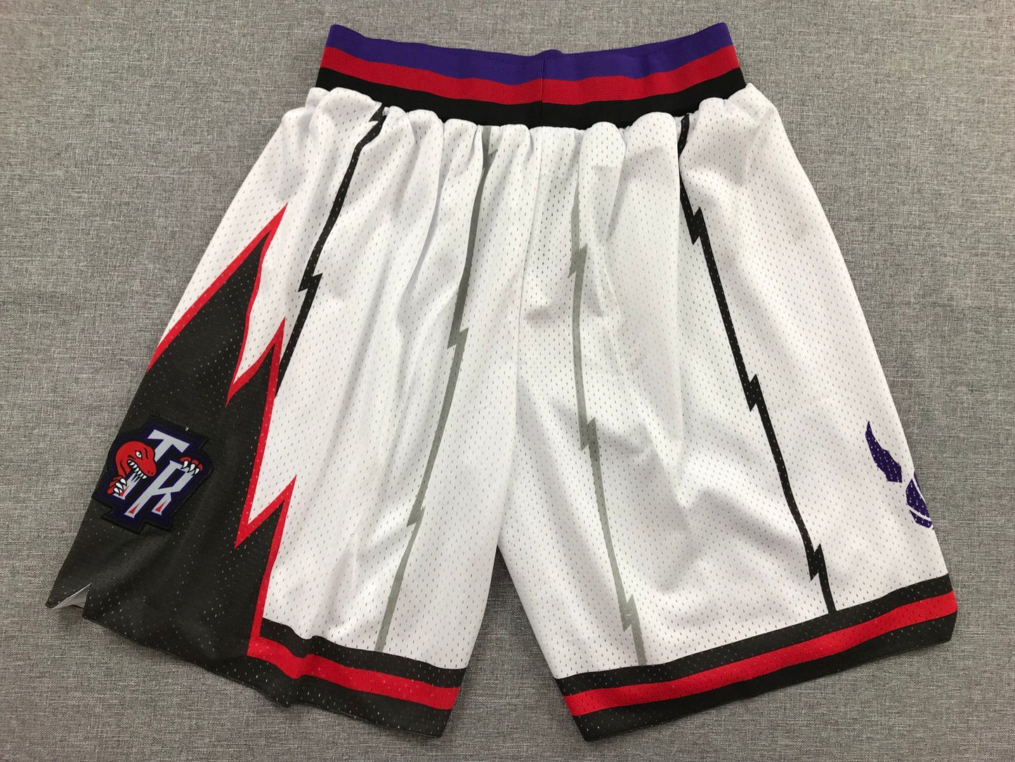 Men's Toronto Raptors White Basketball Shorts1