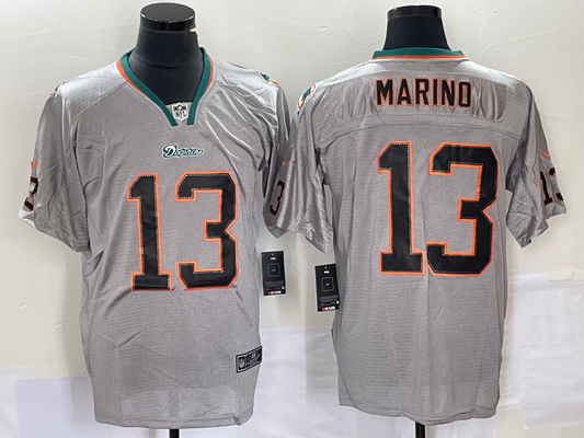 Men's Miami Dolphins Dan Marino #13 Gray Player Jersey1