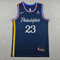Men's Philadelphia 76ers LeBron James #23 Navy 2025/26 Swingman Jersey - City Edition