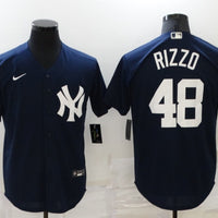 Men's New York Yankees Anthony Rizzo #48 Navy Replica Baseball Jersey1