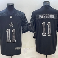 Men's Dallas Cowboys Micah Parsons #11 Black RFLCTV Limited Jersey1