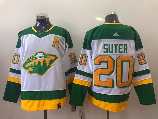 Men's Minnesota Wild Ryan Suter #20 White Breakaway Player Jersey1