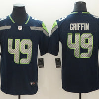 Men's Seattle Seahawks Shaquem Griffin #49 Navy Game Jersey