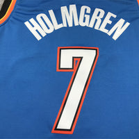Men's Oklahoma City Thunder Chet Holmgren #7 Blue Swingman Jersey1 - Icon Edition