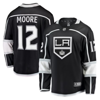 Men's Los Angeles Kings Trevor Moore #12 Black Home Breakaway Player Jersey1