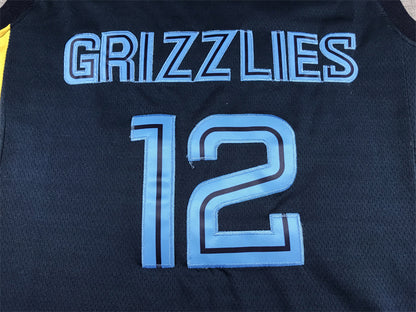 Men's Memphis Grizzlies Ja Morant #12 Navy Fast Break Replica Jersey1