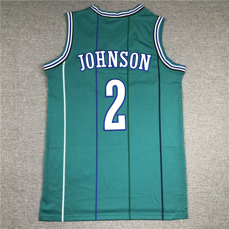 Men's Charlotte Hornets Larry Johnson 1992-93 Hardwood Classics Swingman jersey1