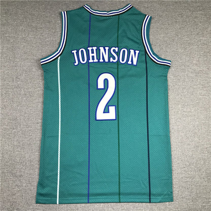 Men's Charlotte Hornets Larry Johnson 1992-93 Hardwood Classics Swingman jersey1